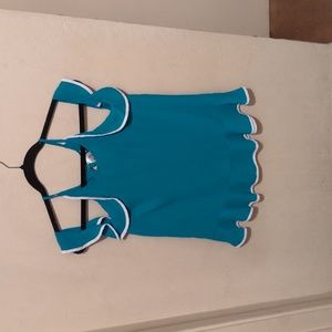 Society girl blue white ruffling medium